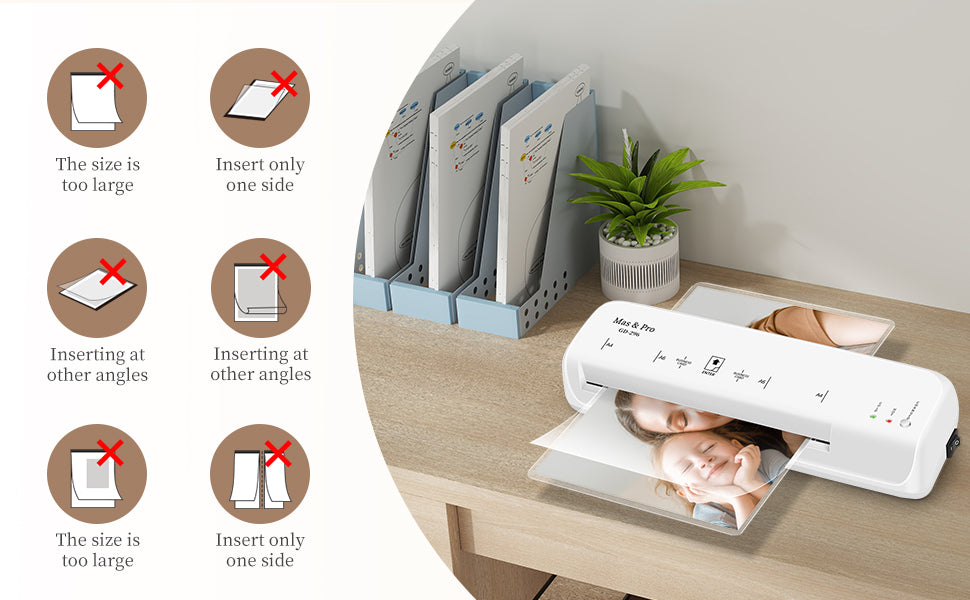 Mas & Pro 9 Inch Thermal Laminator Machine with 40 Laminating Sheets